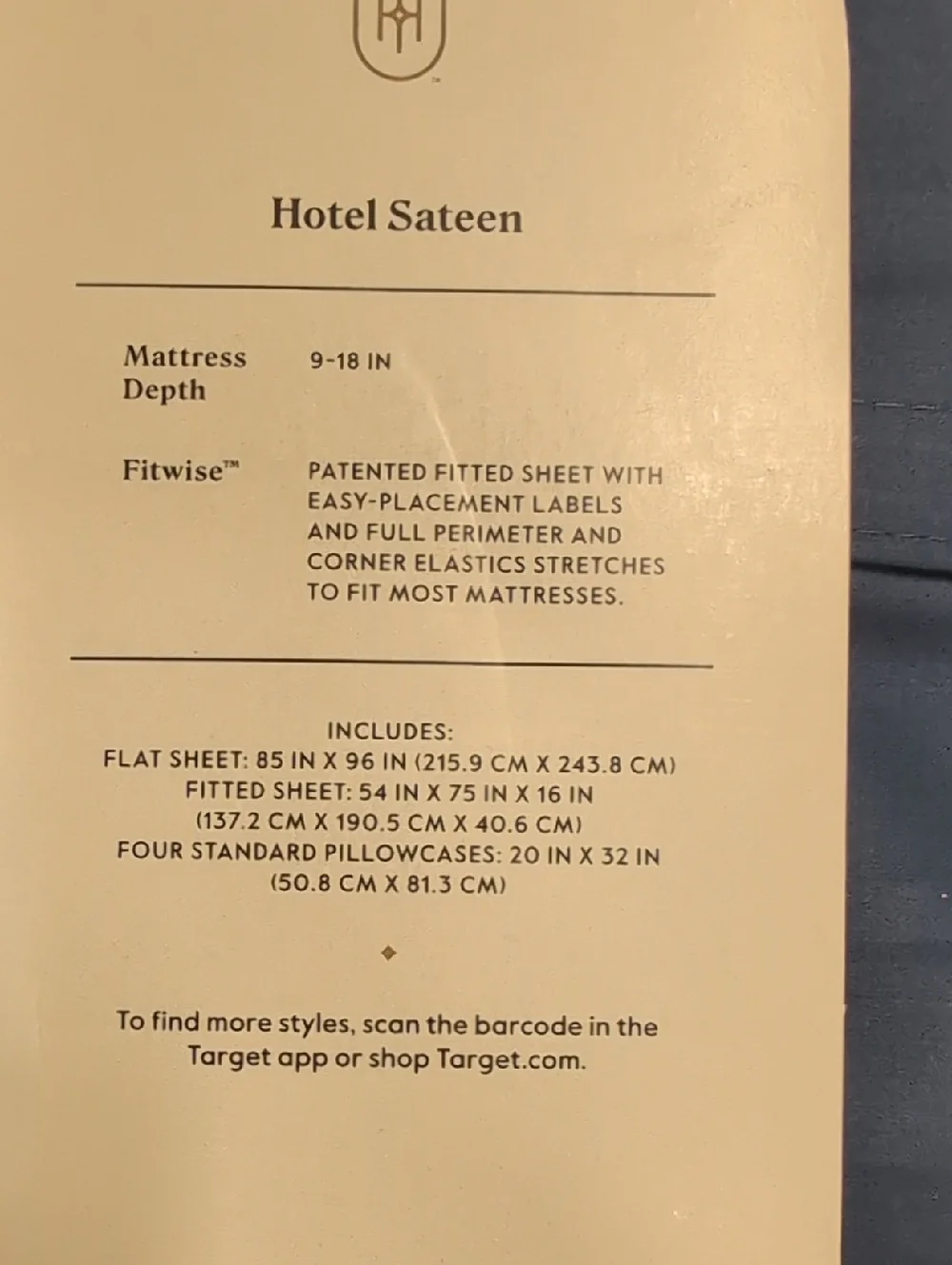 Threshold Full Hotel Sateen Sheet Set!